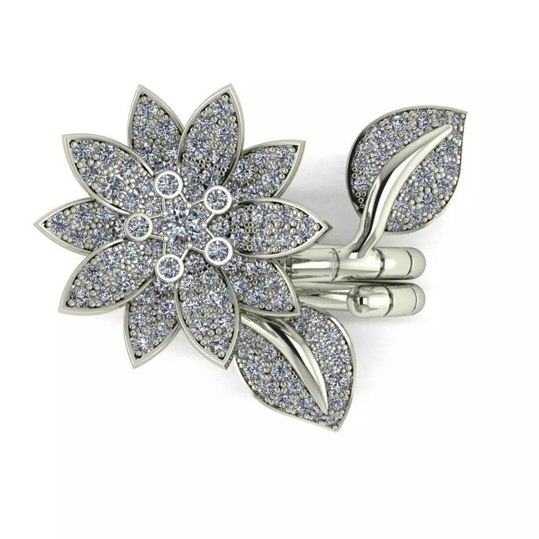 钻石花形戒指
